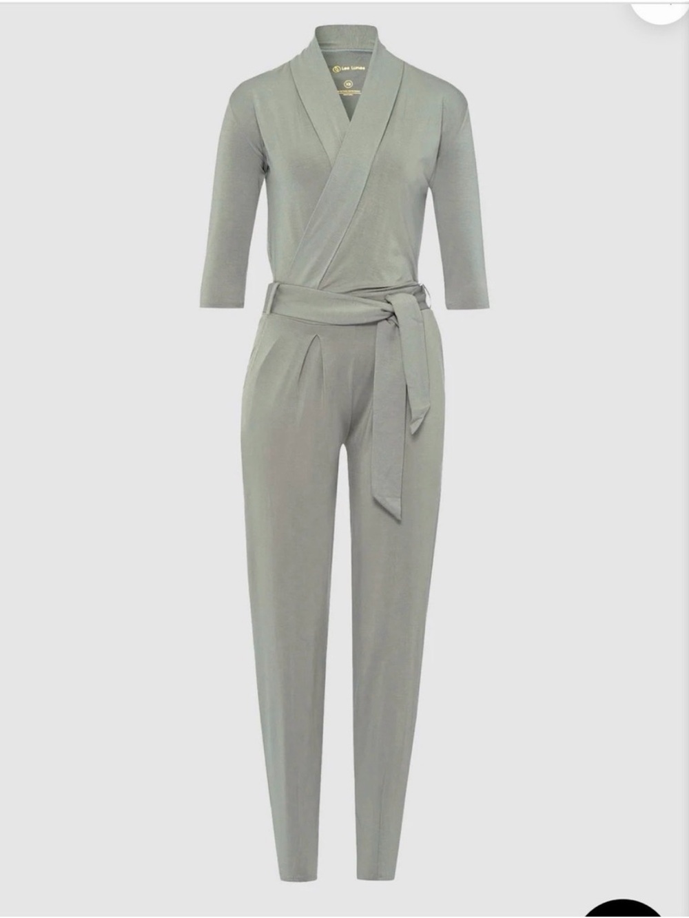 Les Lunes Sage Sage Green Wrap Jumpsuit